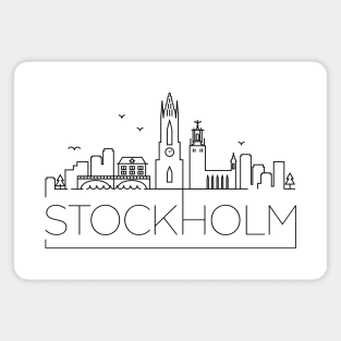 Stockholm Minimal Skyline Magnet